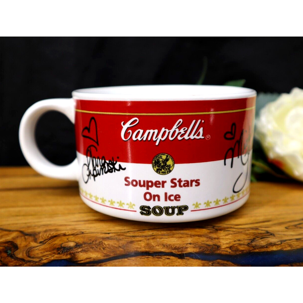Vintage 1998 Campbell's Souper Stars On Ice Soup Mug Coffee Cup Figure Skating